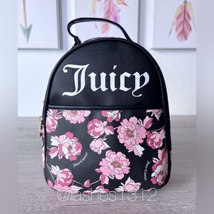 JUICY COUTURE Bag Shout it Out Backpack - Black Pink Floral